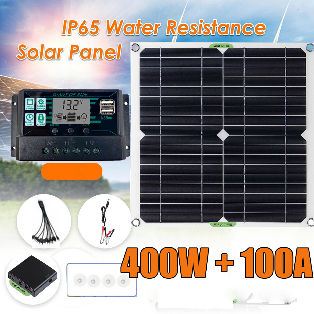 400 Watts Solar Panel Kit 100A 12V Battery Charger with Controller Caravan Boat