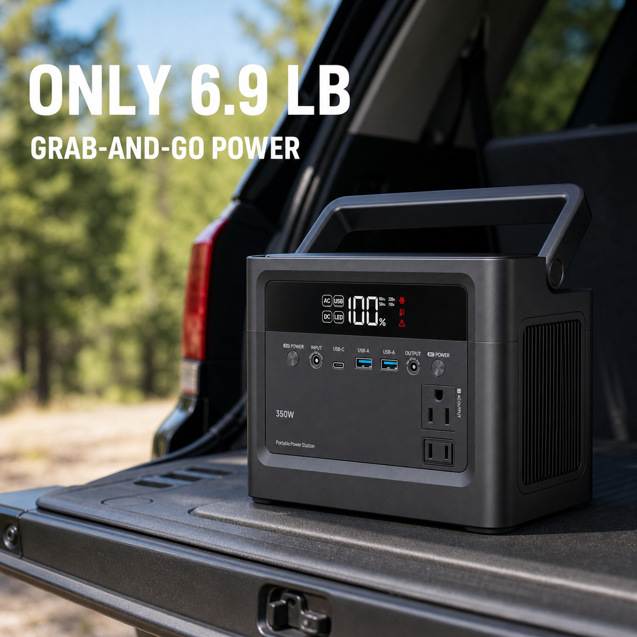 350W Surge 700W Portable Power Station 230.4Wh LiFePO4 Battery 110V AC Outlet