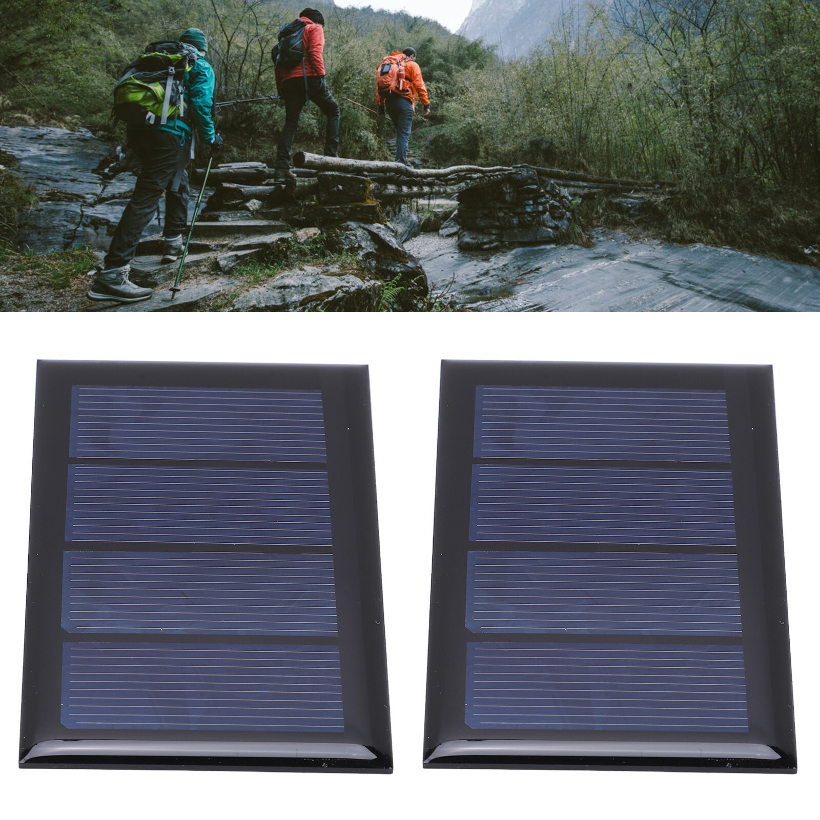 2Pcs 2V 210mA Mini Solar Panel Polysilicon Solar Power Board 80x50mm for DIY