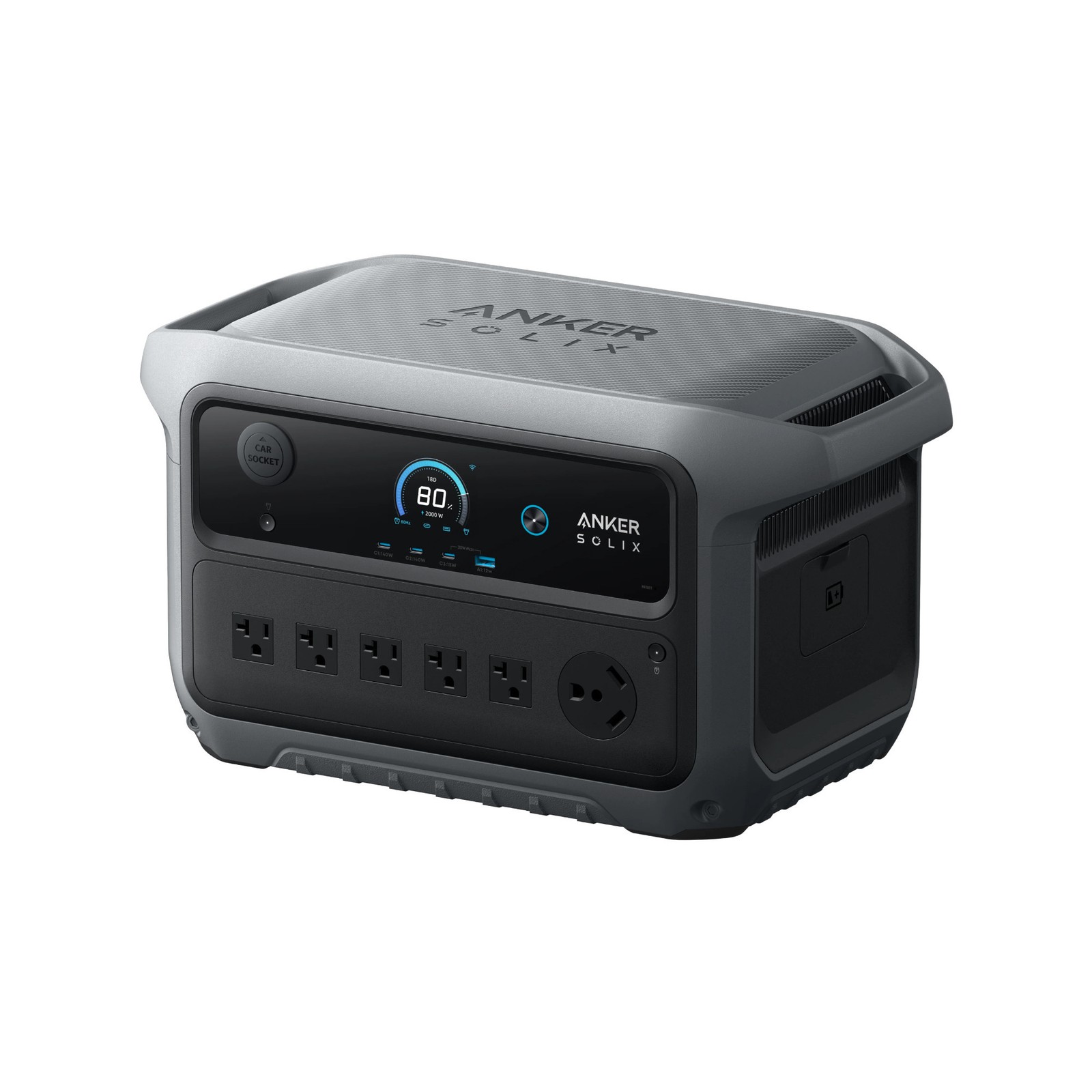 Anker SOLIX C2000 Gen 2 Portable Power Station with BP2000 Expansion Battery