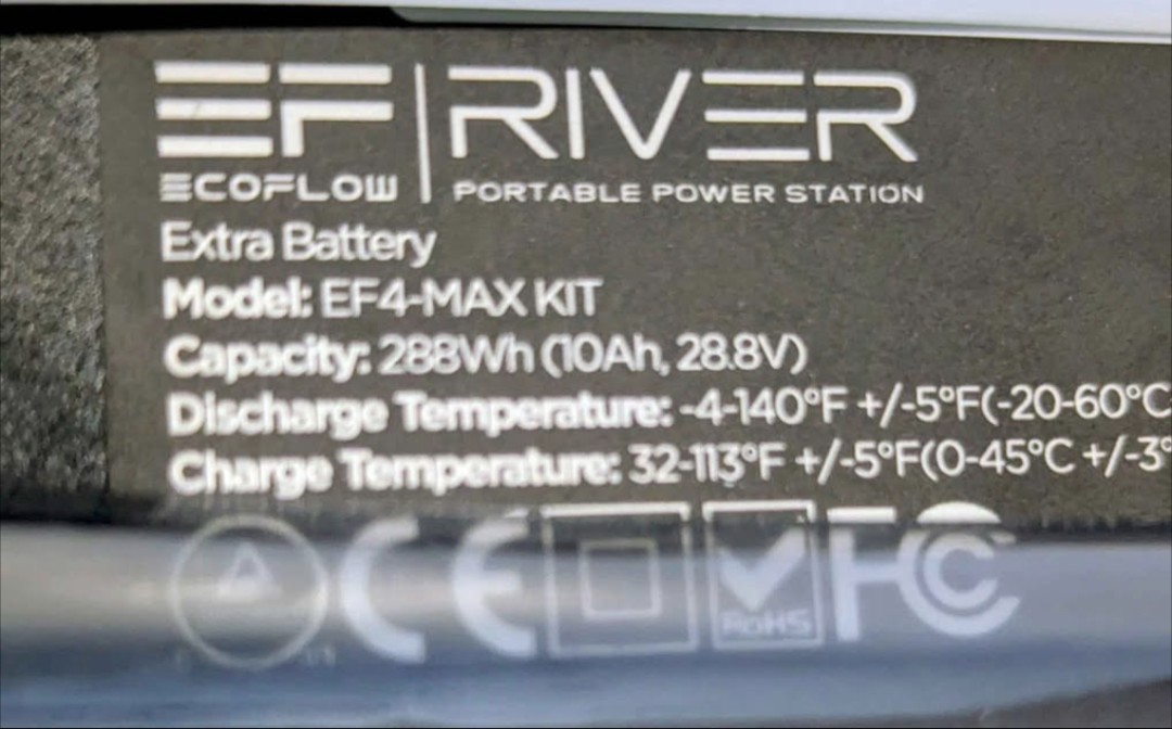 EcoFlow River 600 Portable Power Station EXTRA BATTERY EF4-MXA KIT