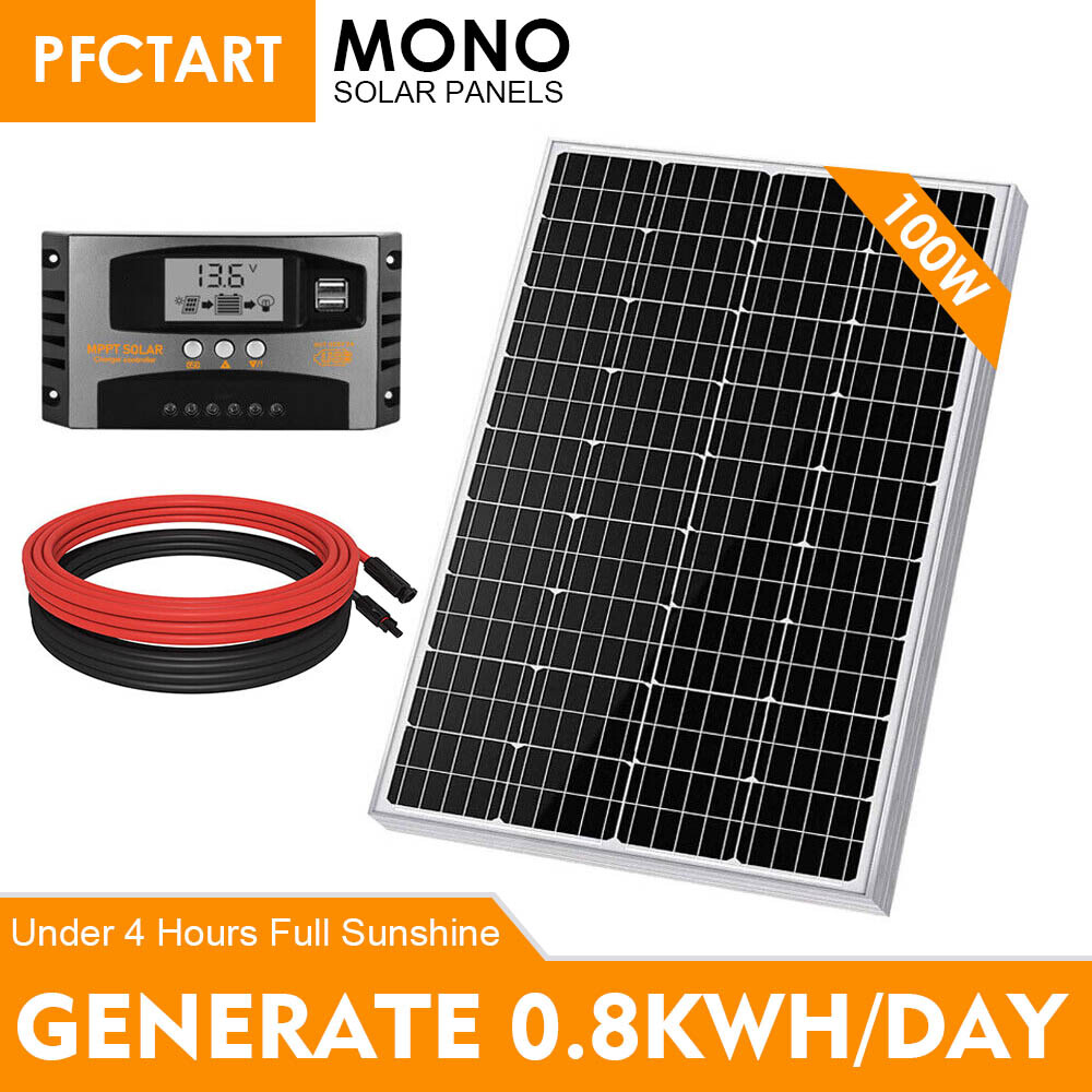 100W 200W 300W 400W Solar Panel Kit 12V Mono Solar Panels RV Marine Home Camping