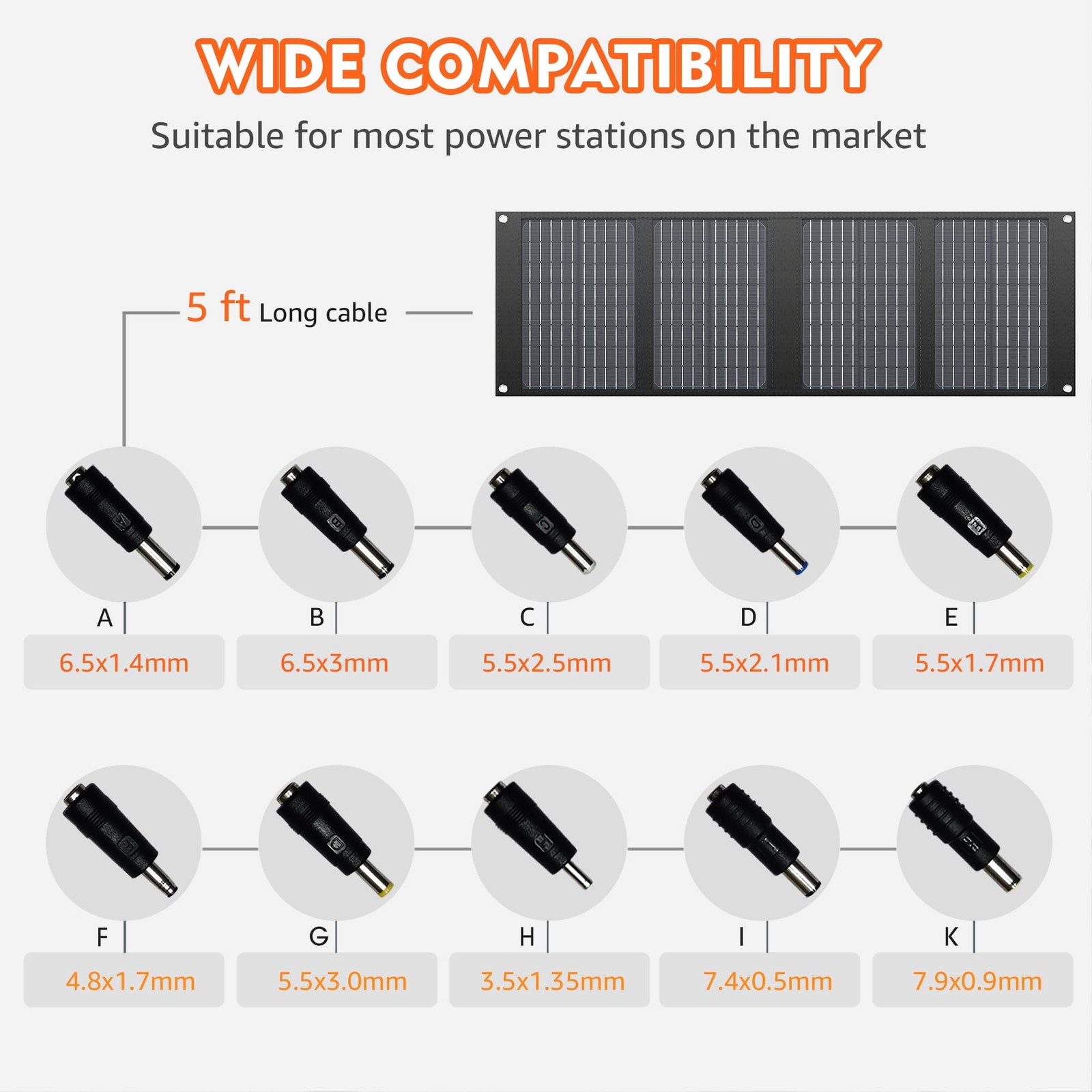 Portable Solar Panels 40W, Foldable Solar Panel Charger for 100-300W Portable…