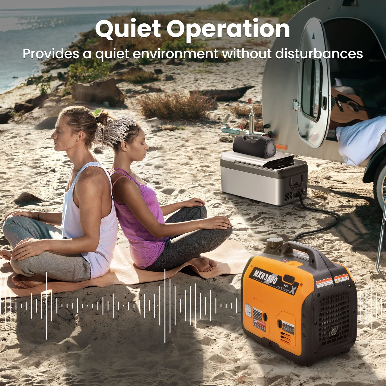 MaXpeedingrods 3500 Watt Portable Inverter Generator Gas Powered, EPA Compliant,