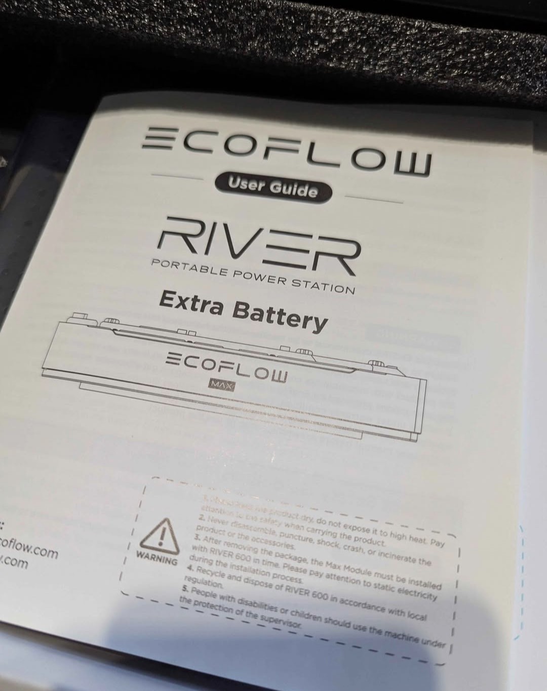 EcoFlow River 600 Portable Power Station EXTRA BATTERY EF4-MXA KIT