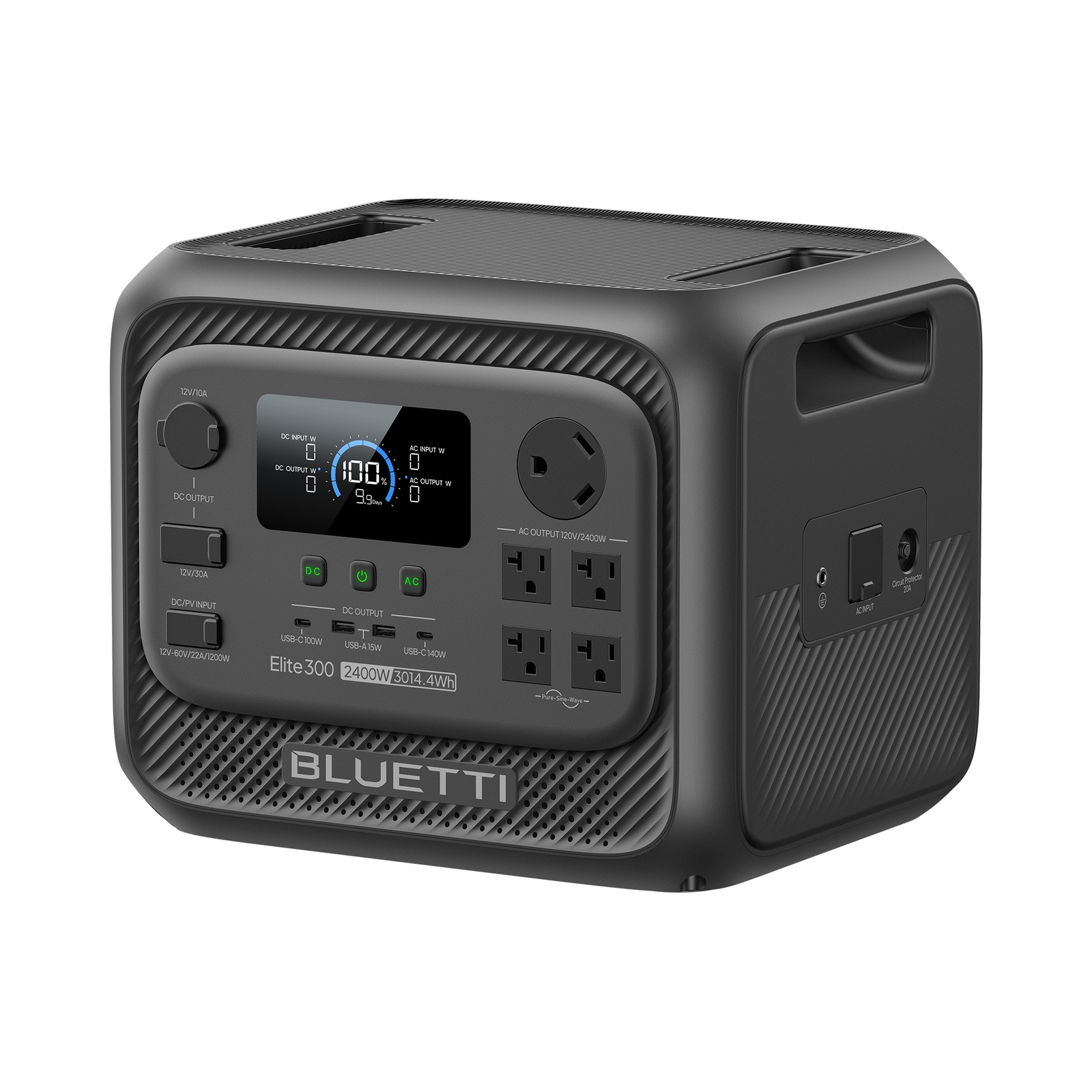 BLUETTI Elite 300 2400W 3014.4Wh Portable Power Station+350W Solar Panel for RVs