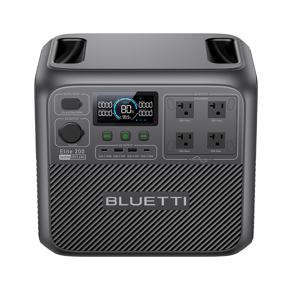 BLUETTI Elite 200V2 2600W 2073Wh Portable Power Station for RV/Road Trip/Camping