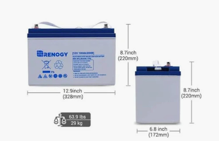 Renogy 12V 100Ah Deep Cycle Hybrid GEL Battery