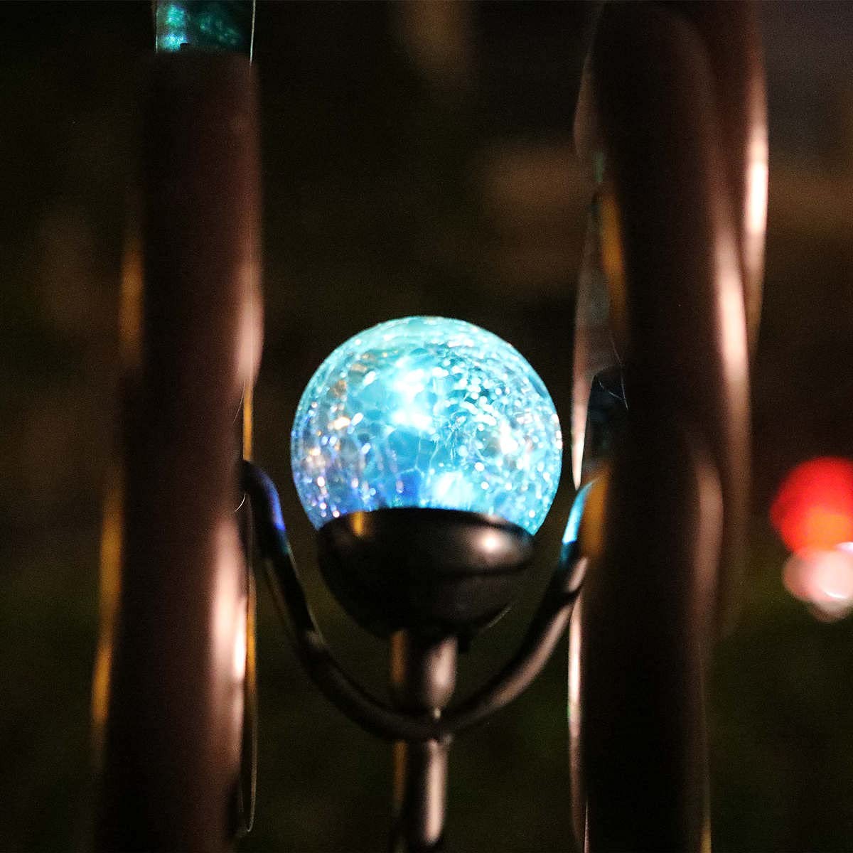 Solar Powered Glass Ball+Accessories – for Solar Wind Spinner Replacement Sol…