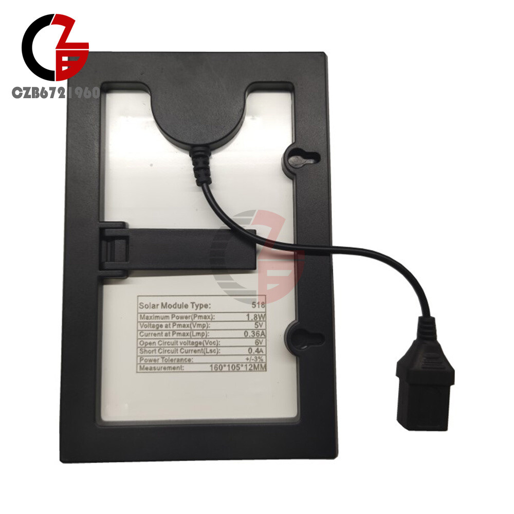 5V 1.8W 360mA Solar Panel with USB female for USB charging small desk lamp bulb