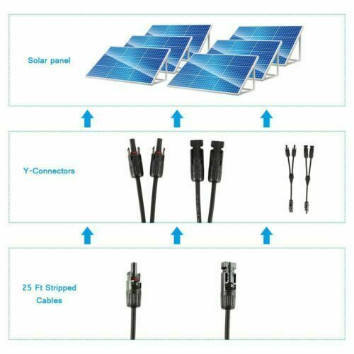 Y Branch Connector Cable Extension 1 to 2/4 Parallel Adapter Cable Wire Plug Kit