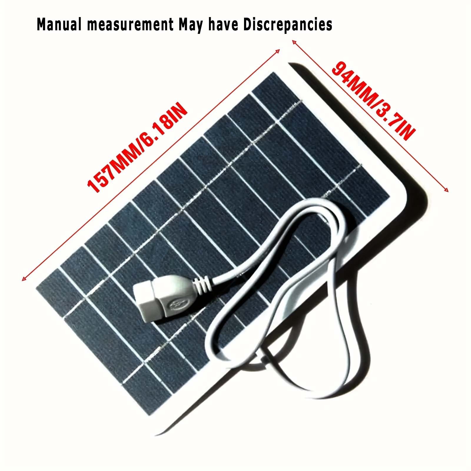 Dustproof Travel-Friendly 5V 2W Portable Solar USB Charger for Outdoor Emergency