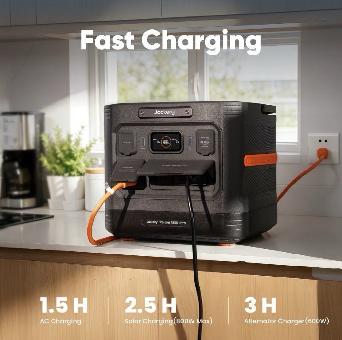Jackery Explorer 1500 v2 Solar Generator with 200 W x2 SolarSaga Panel