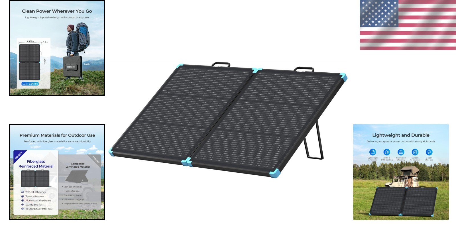 25% High Efficiency Portable Solar Panel – Ultimate Backup for Off-Grid Living