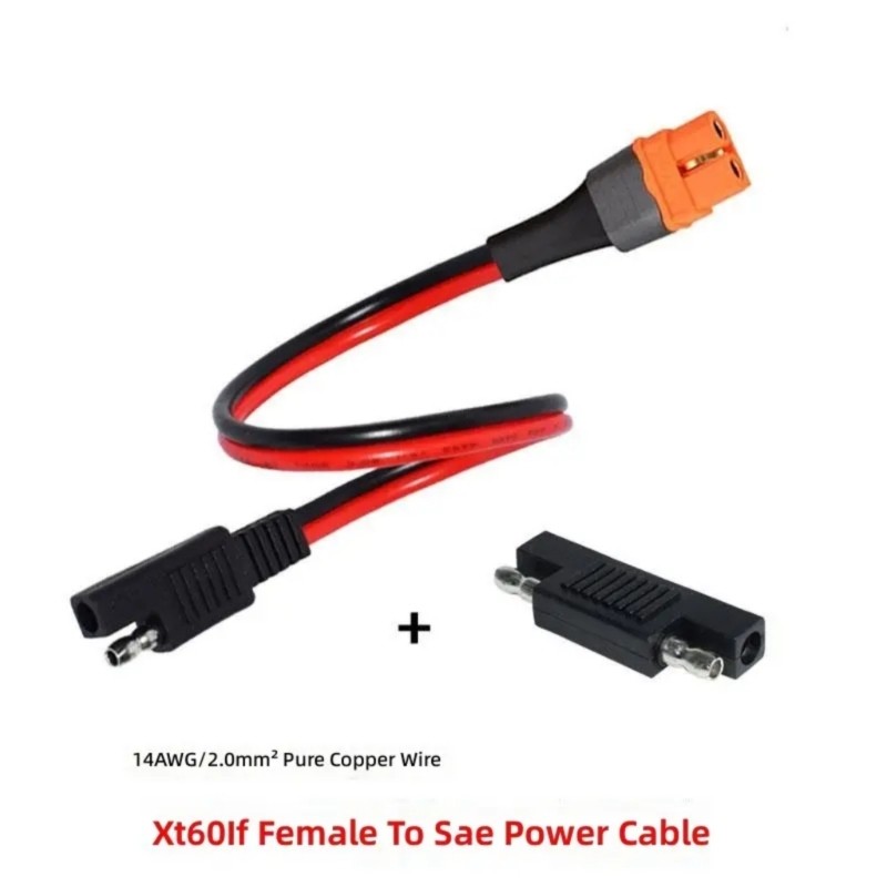 Premium SAE To XT60i Charging Cable For Solar Panel Power Connection