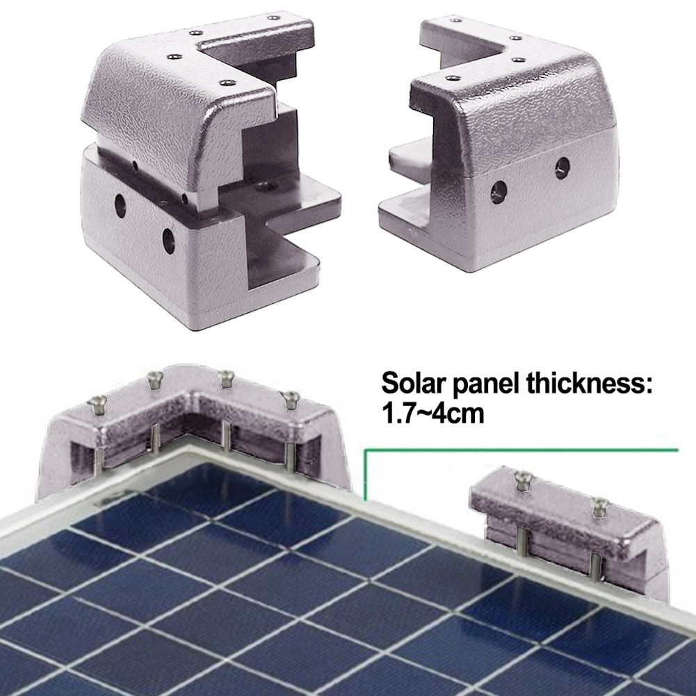 ABS Corner Bracket Kit for Solar Panel Mounting on For RV and Boat Deck
