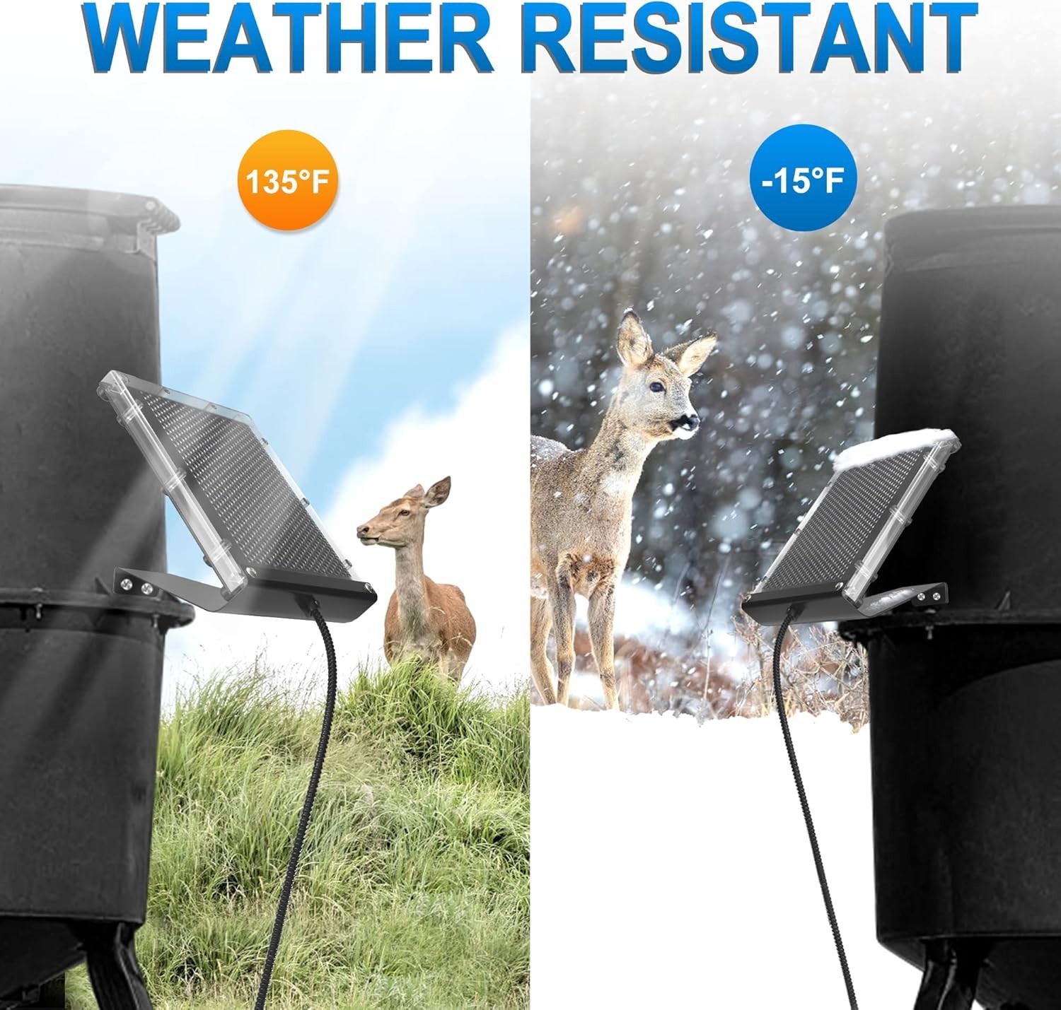 6V 1.5W Solar Panel to Recharge Deer Feeder Battery Waterproof Outdoor Solar …