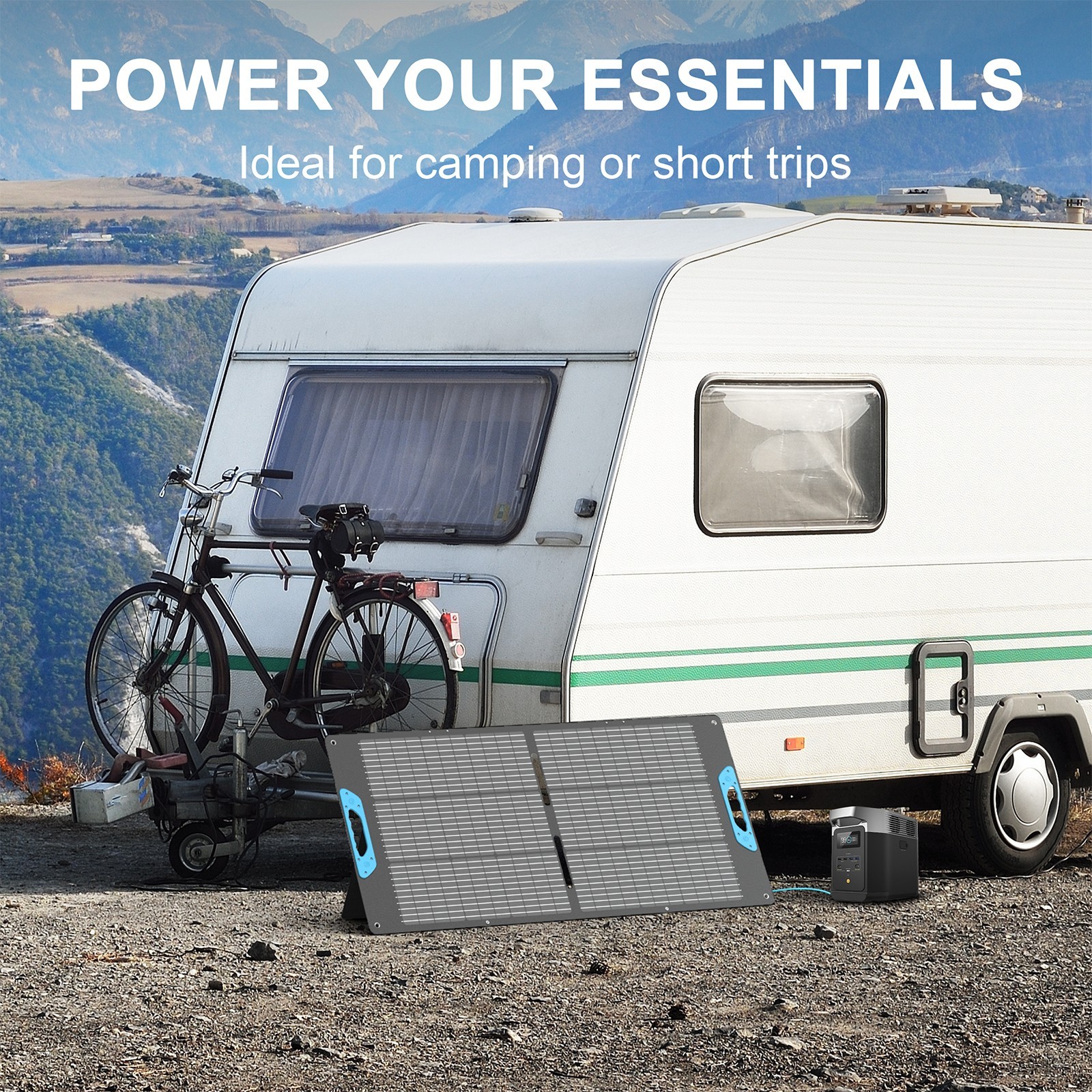2 pack 110W Solar Panel Solar Charger for Anker SOLIX C1000 1056Wh Power Station