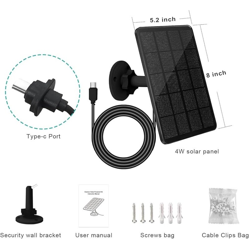 Solar Panel Charger Blink Outdoor Camera Waterproof Adjustable Mount 3 Pack New