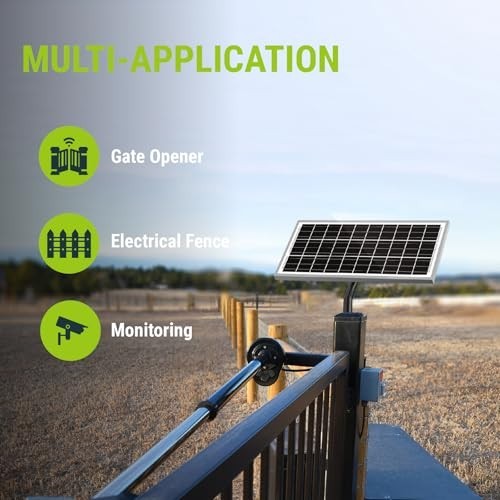 15W 12V Solar Panel for Automatic Gate Openers, Charger Kit & Mounting Bracket