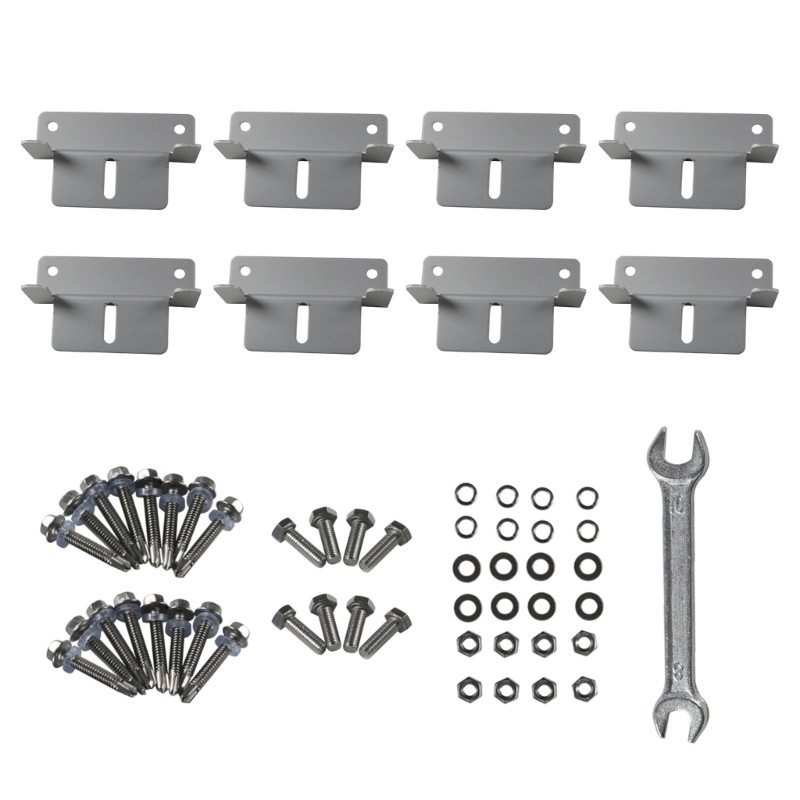 4/8Set Solar Panel Mounting Z Bracket Solar Mounting Aluminum Rail End Clamps