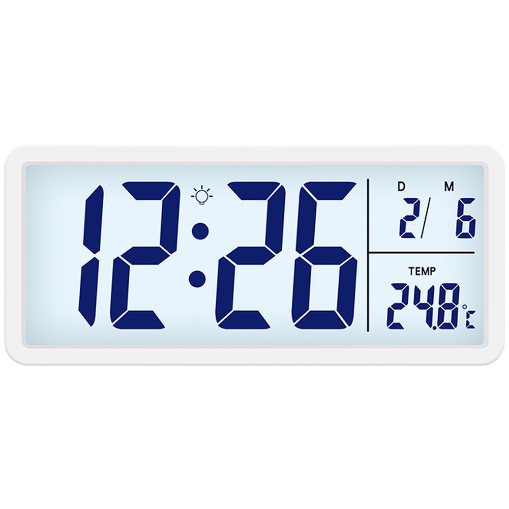 Indoor Climate Digital Wall Clock LCD Nordic Style Temperature Humidity Display