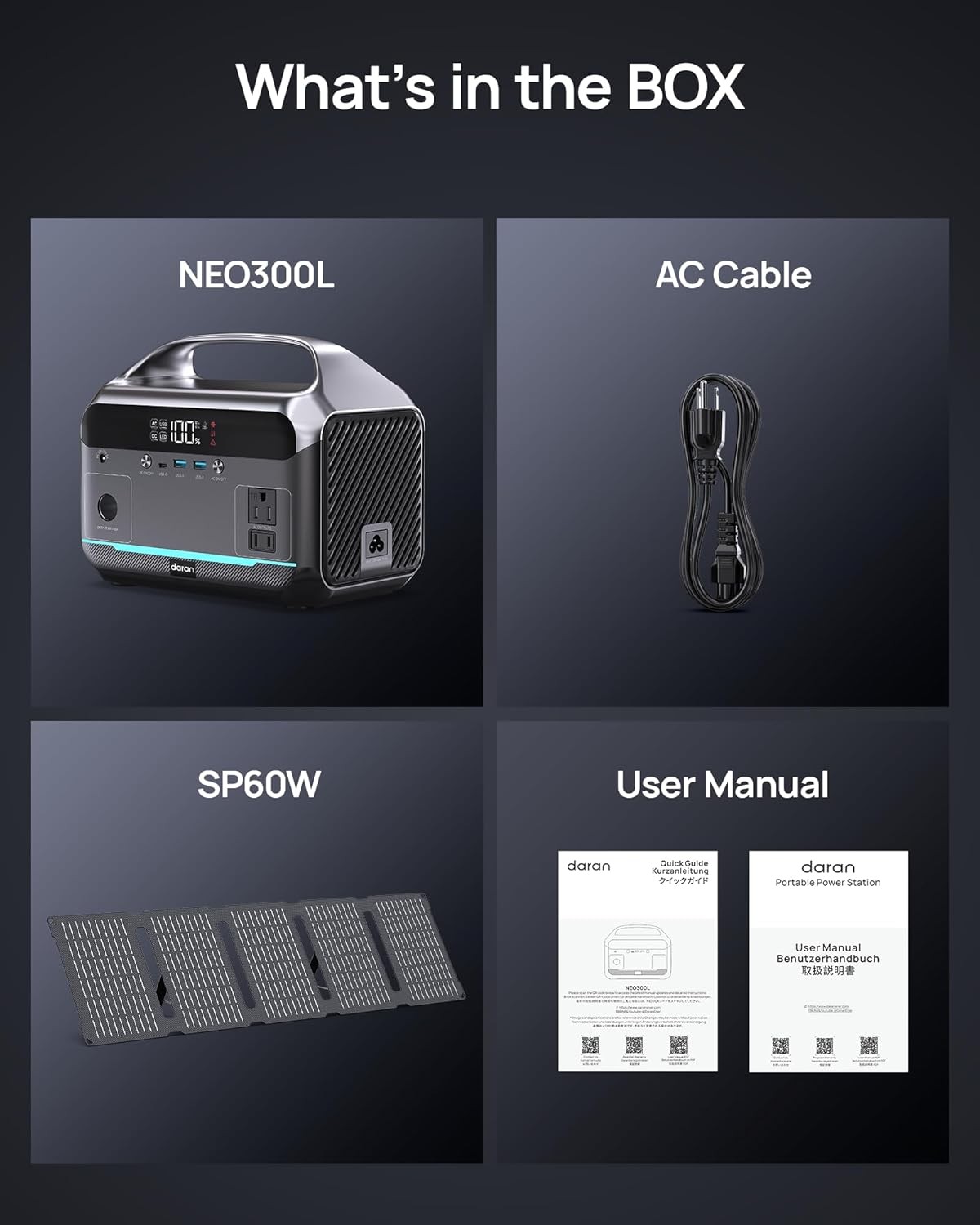 “288Wh Portable Power Station 600W Solar Generator w/ 60W Panel LiFePO4”