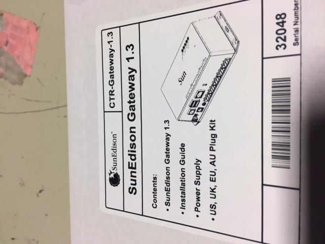 Brand New Sun Edison Solar Gateway CTR-Gateway 1.3