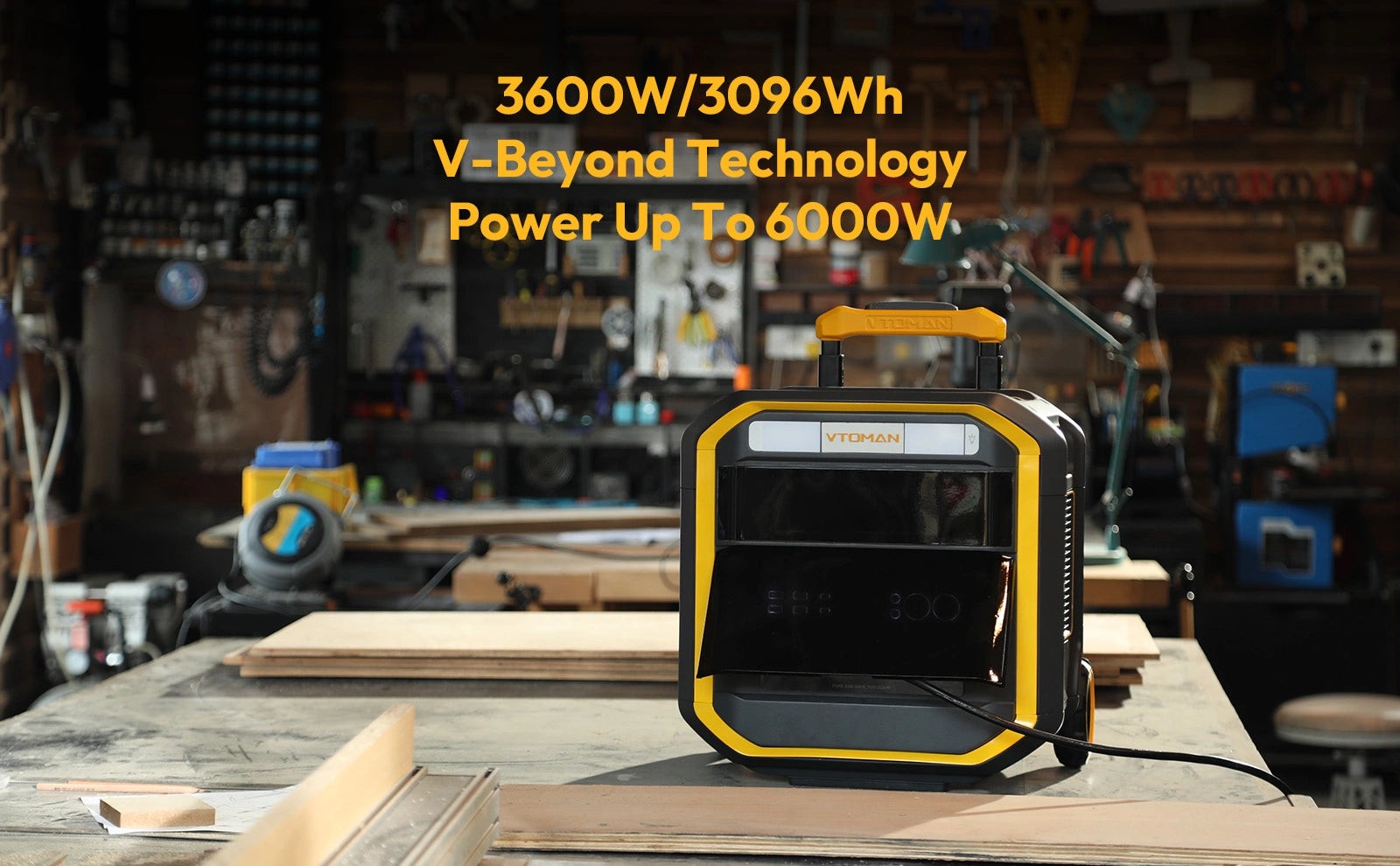 VTOMAN FlashSpeed Pro 3600 Portable Power Station, 3096Wh LFP Battery Solar