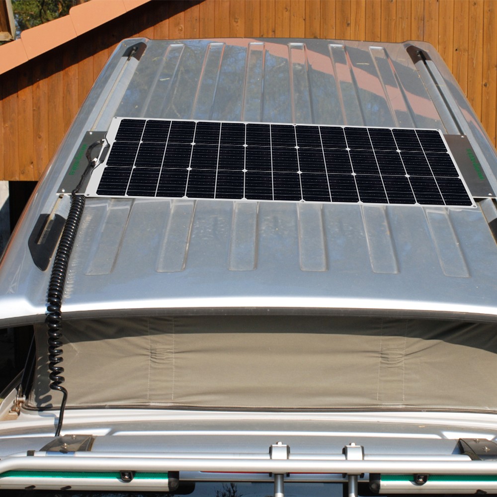 130W Solar Panel Flexible Monocrystalline PV Charging For RV Boat 1140*530*2.5mm