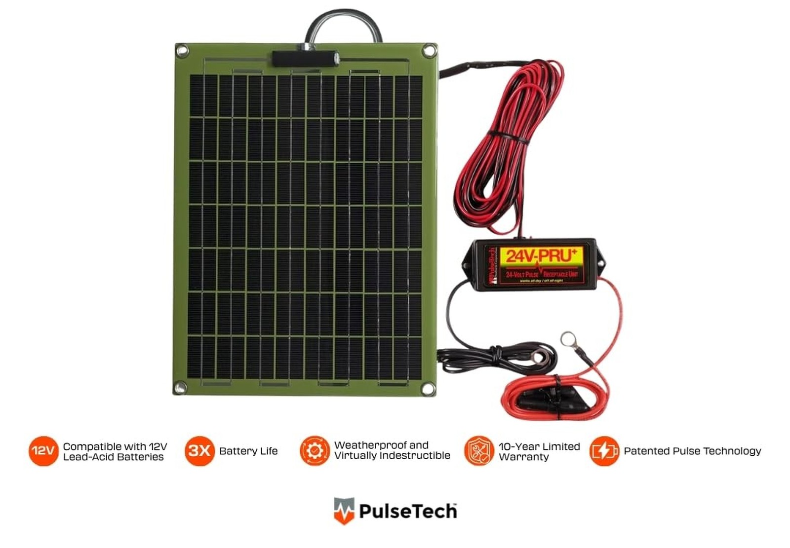 PulseTech SP-12-12-Watt 24 Volt Solar Pulse Battery Charge Maintainer/Conditi…