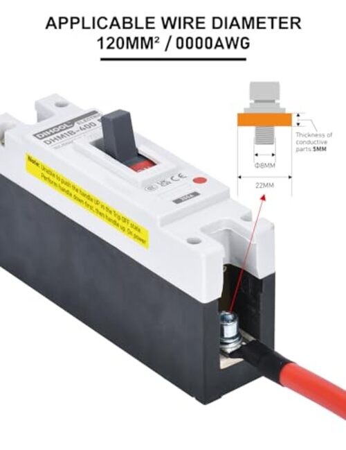 Heavy Duty Battery Disconnect Switch, DC 250 Amp Circuit Breaker for 250a
