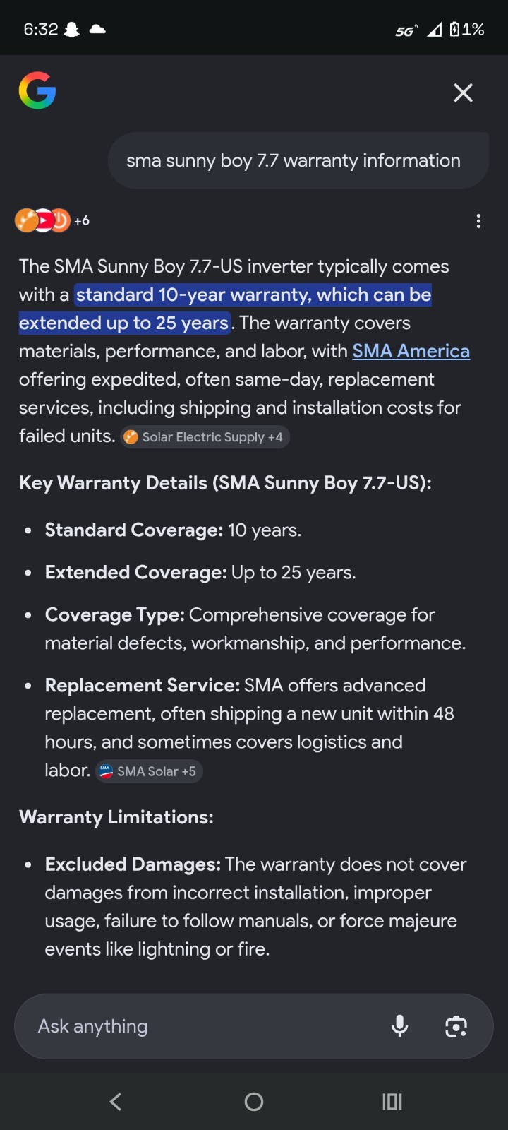 SMA Sunny Boy SB7.7-US SB-7.7-US 7.7kW 480V MPPT Grid-Tie Rapid Shutdown