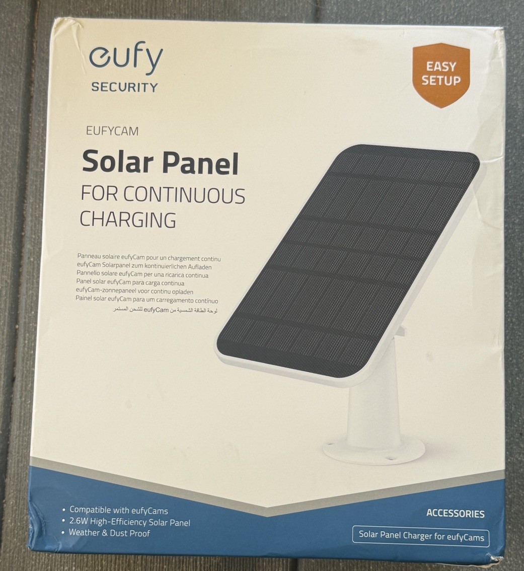 Eufy Solar Panel 2.6W IP65 Weatherproof for eufyCam Security Camera