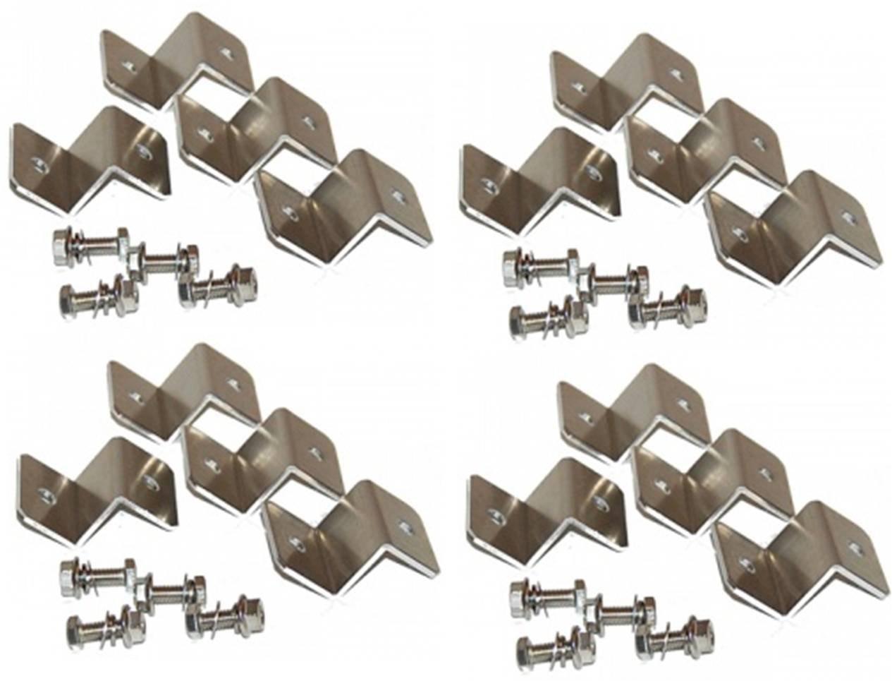 WindyNation 4 Sets Solar Panel Z Bracket Mount Mounting Set RV Boat Off Grid
