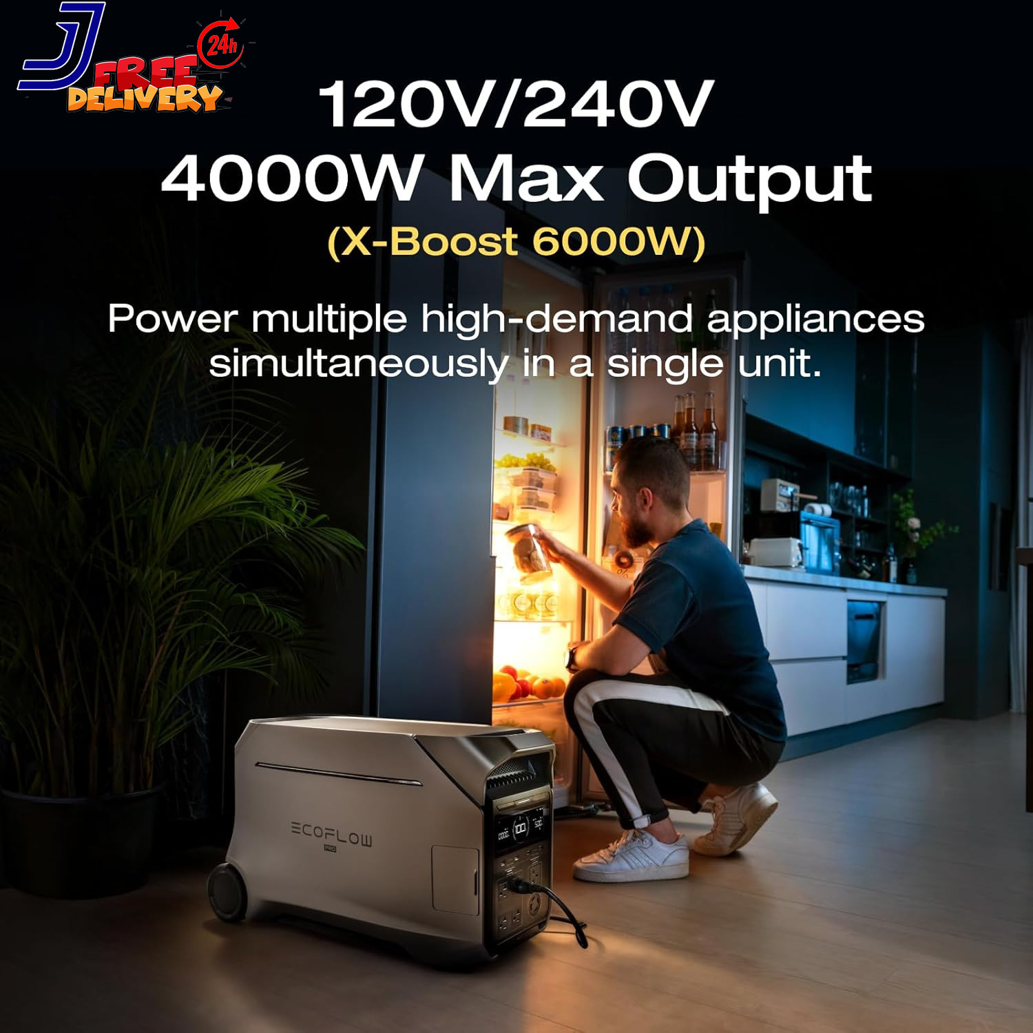 DELTA Pro 3 Portable Power Station 4096Wh LFP Battery Expandable to 48Kwh for Ho