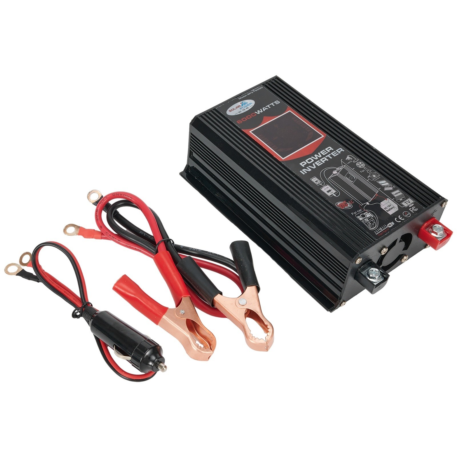 Powerful Output 6000W DC 12V to AC 110V Car Voltage Converter Dual USB