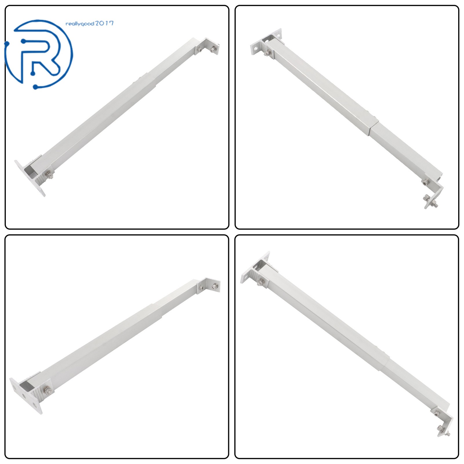 4 PK Adjustable Solar Panel Tilt Mounting Rack Brackets For RV Roof Flat Surface