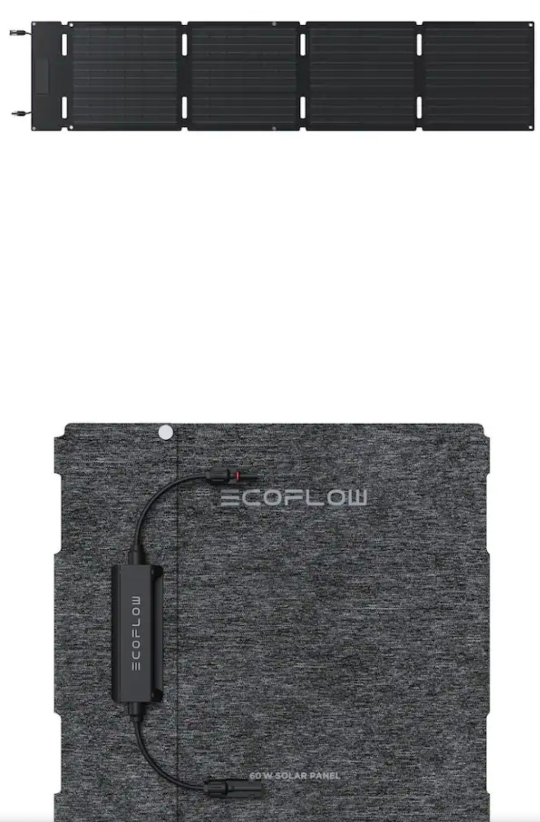 One Pair (2) 60 Watt Portable Solar Panels From Ecoflow