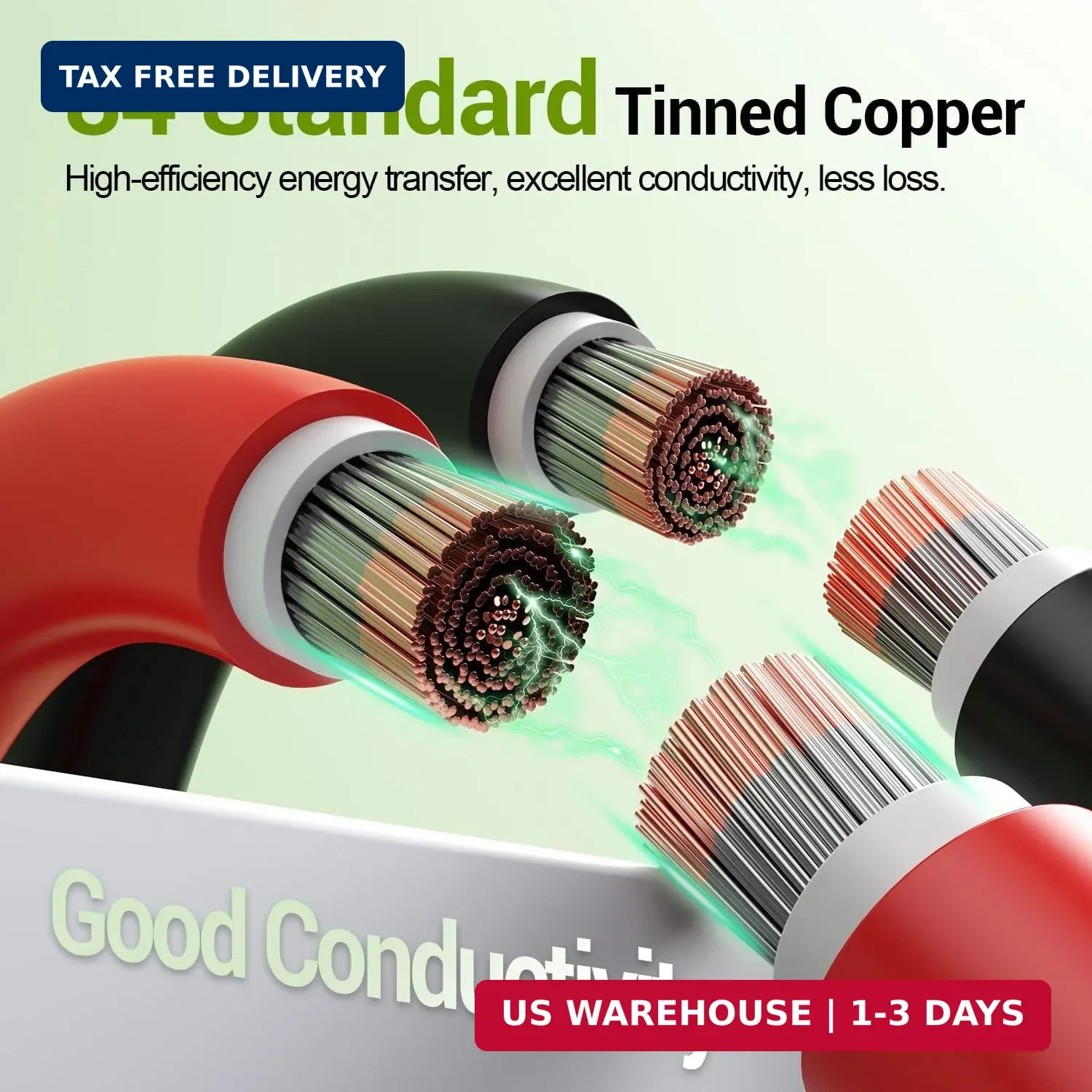 30FT 10AWG Solar Extension Cable, 10 Gauge Solar Panel Wire with Female and Male