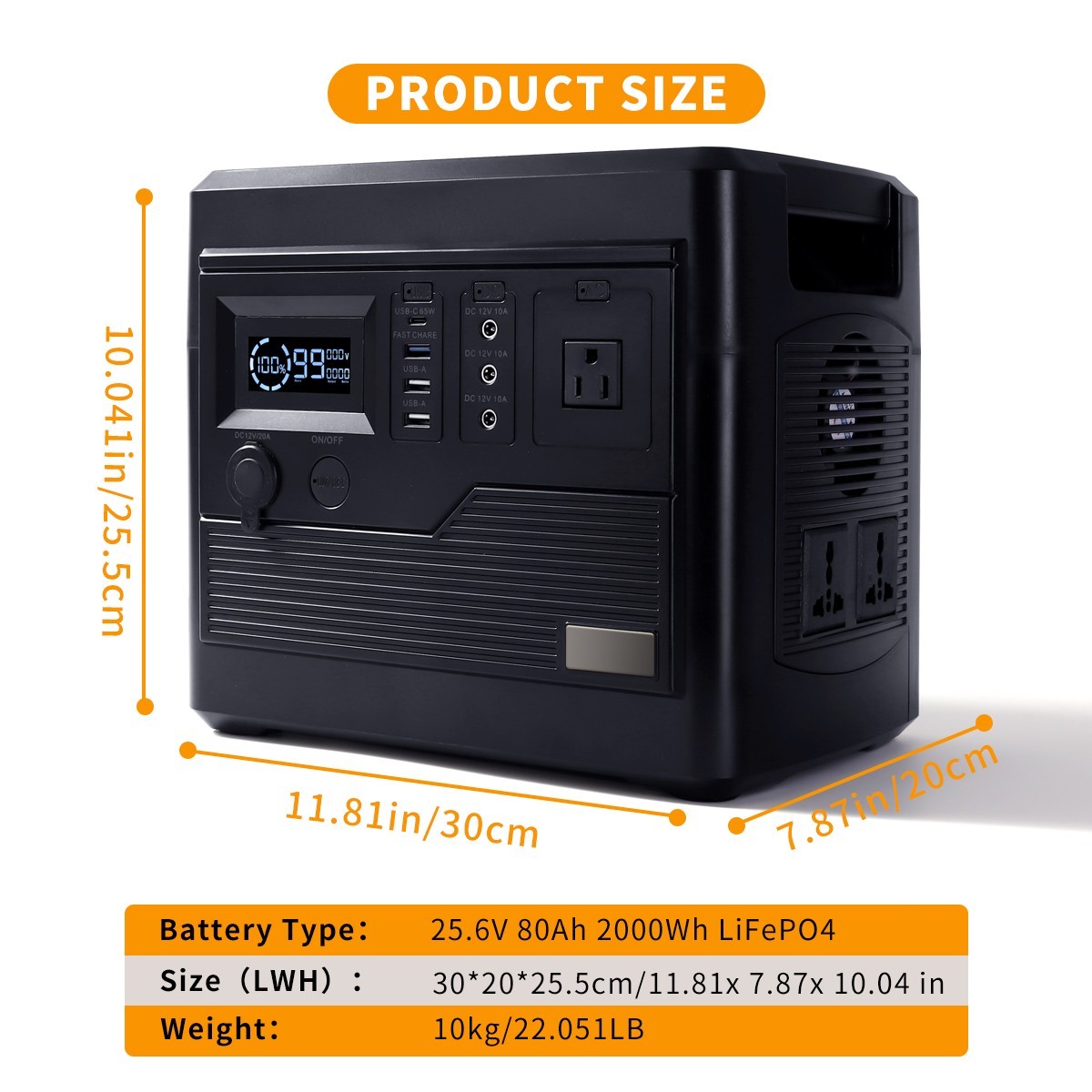 Portable Power Station 1000Wh LiFePO4 Battery Solar Generator for Camping RVTrip