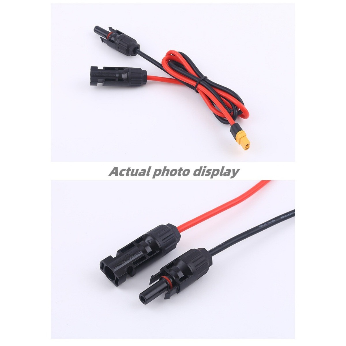 1PC 3.3Ft Solar Connector to XT60 Adapter Charging Extension Cable for Solar