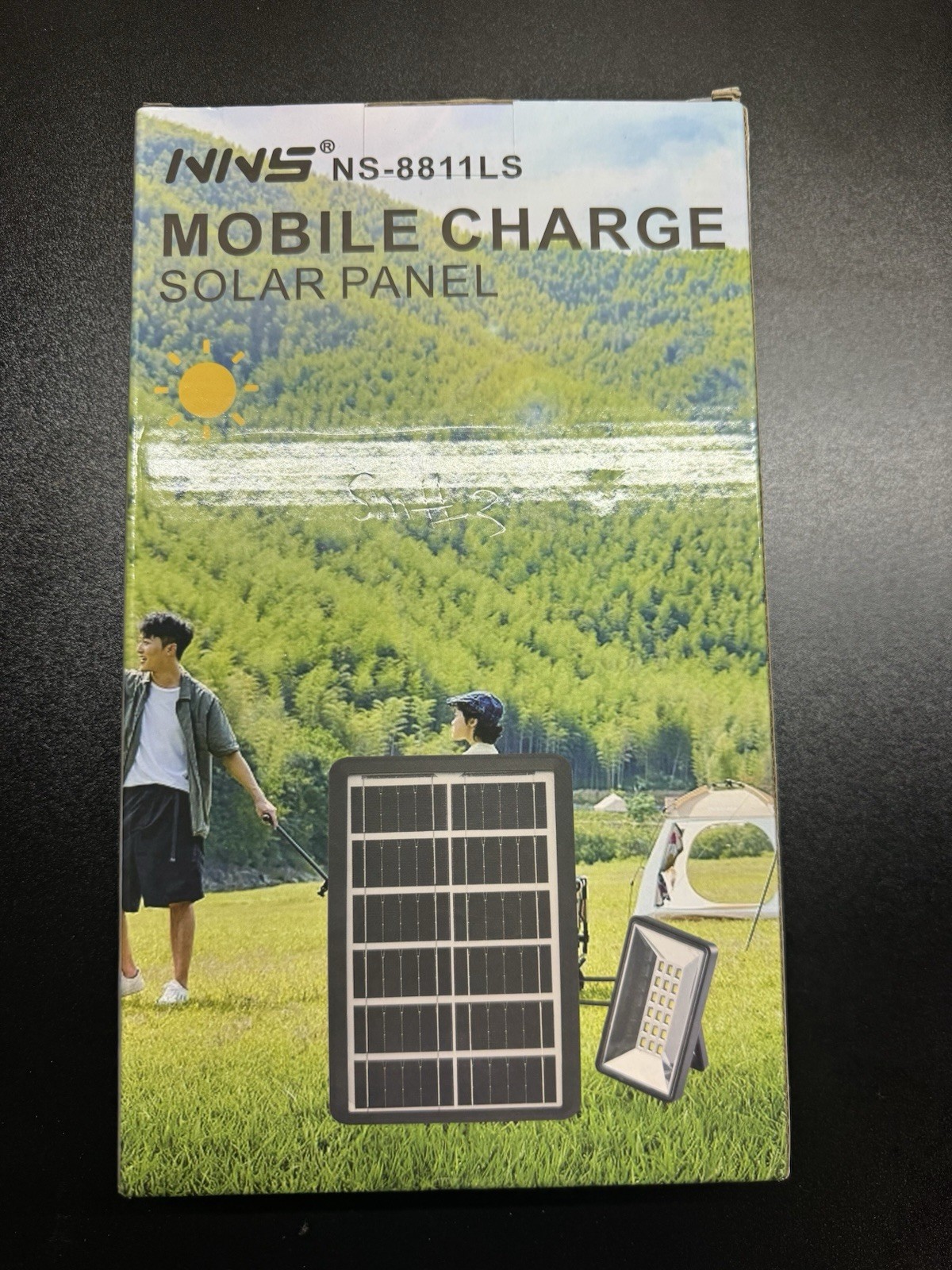 NNS NS-8811LS 5W Solar Panel Charging Kit 2400mAh USB LED Camping