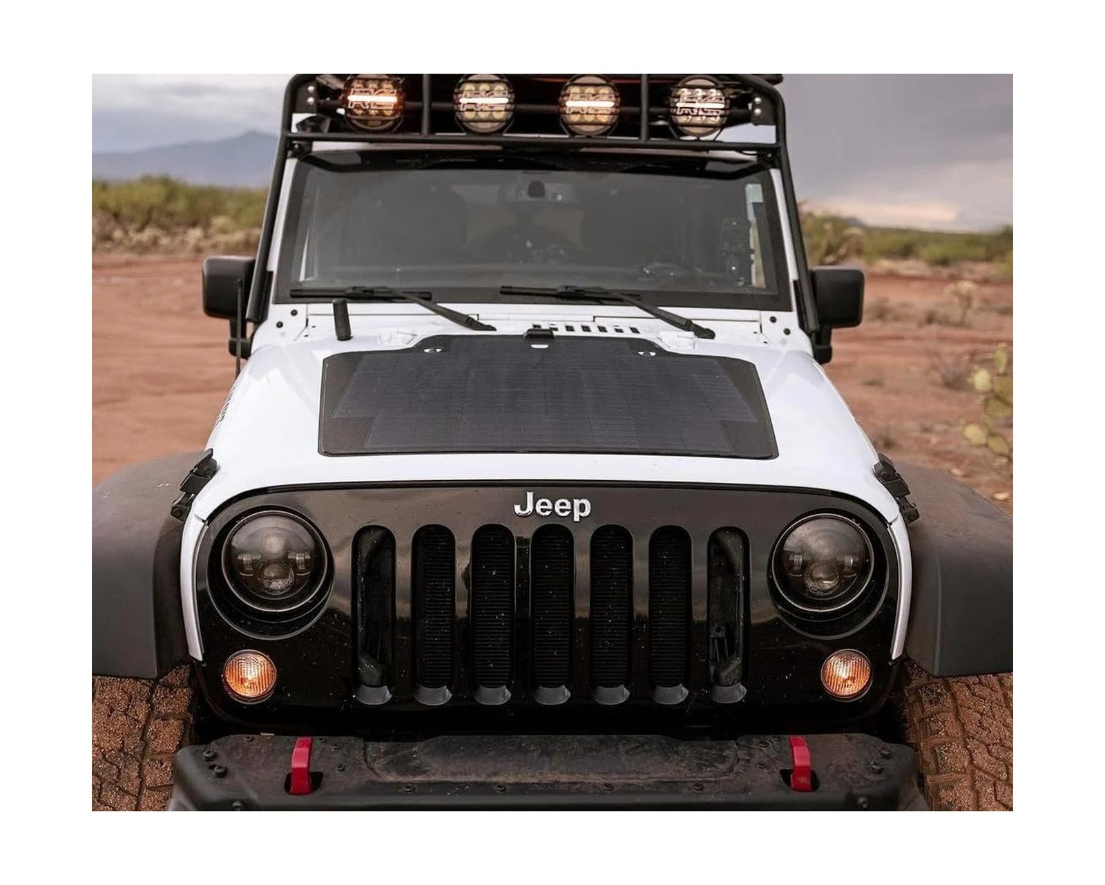 Lensun 105W 12V Hood Flexible Solar Panel for Jeep Wrangler JK (2007-2018) – …