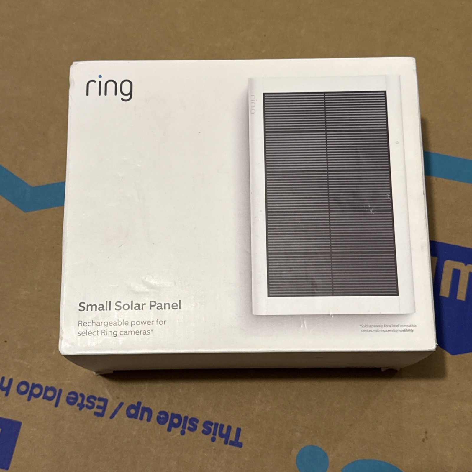 Ring Small Solar Panel 1.9W for Outdoor Camera White With Flexible Mount