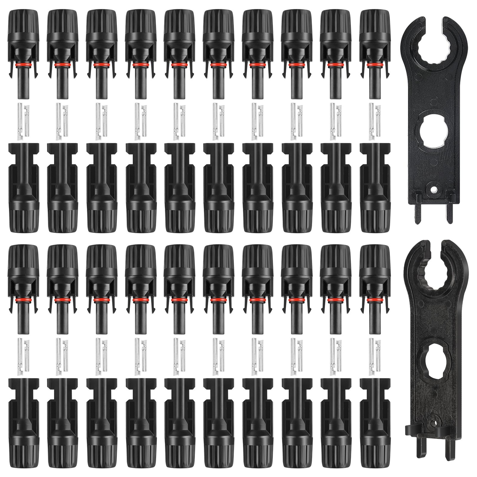 20Pairs/40PCS Solar Panel Connectors MC4 Male & Female Solar Cable Connectors…