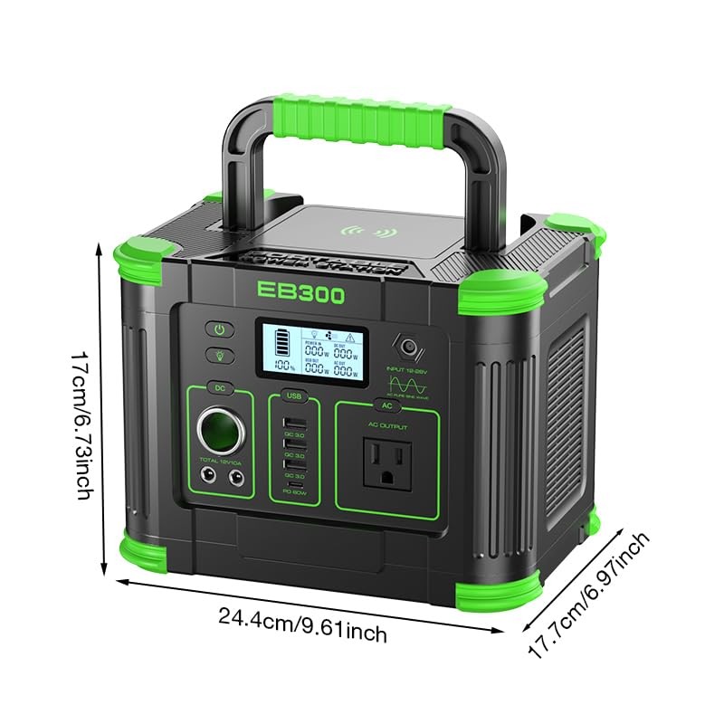 Portable Power Station 300W, 288Wh Lithium Battery, 60W Fast Charging, Up to …