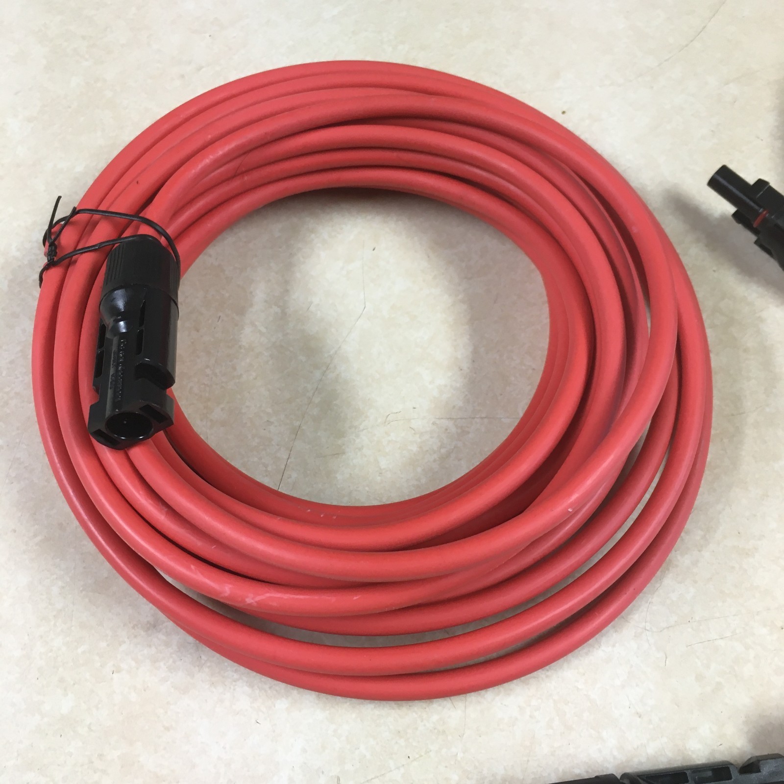 1 Pair 10 Meter Solar Panel Extension Cables Wire Black & Red 10AWG Gauge 6mm²