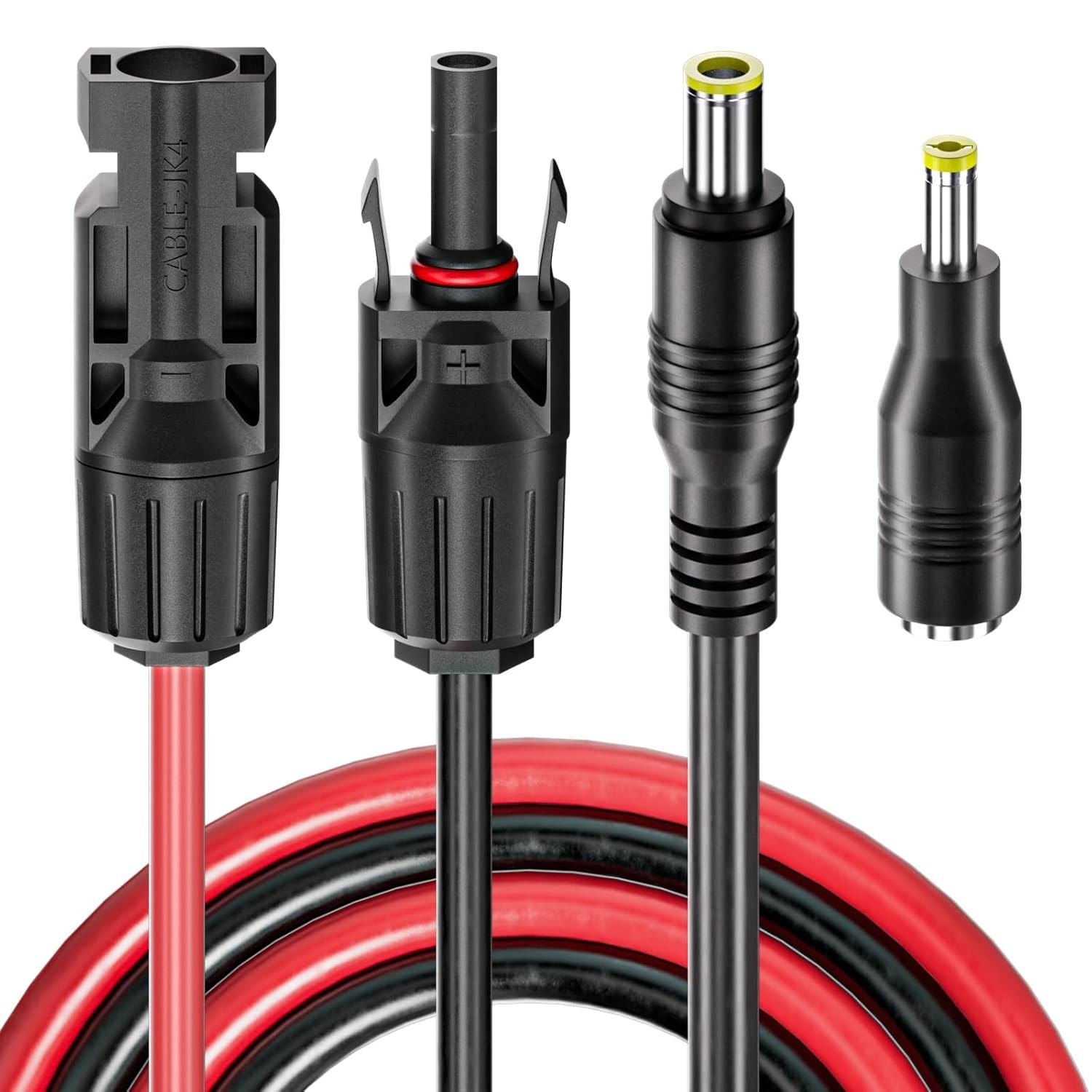 Versatile 6.23ft Solar Adapter Extension Cable, DC 8mm to 5.5mm, Durable 16 AWG