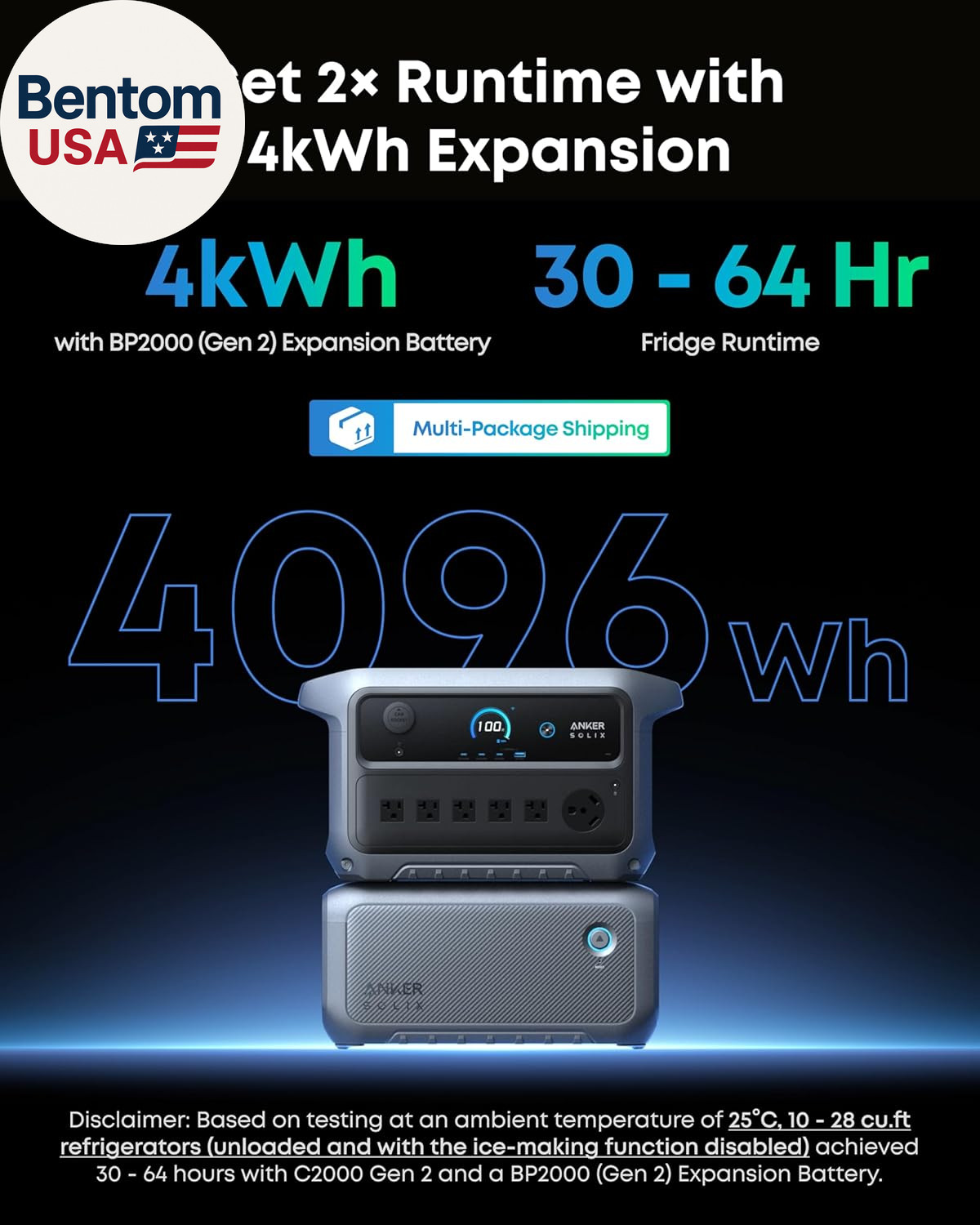 SOLIX C2000 Gen 2 Portable Power Station, 2,400W (Peak 4,000W) Solar Generator,